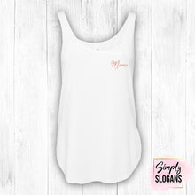 Load image into Gallery viewer, 'Mama' Flowy Side Slit Tank - White