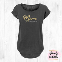 Load image into Gallery viewer, 'Mama Property Of' Long Slub Tee - Black
