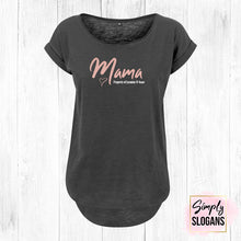 Load image into Gallery viewer, 'Mama Property Of' Long Slub Tee - Black
