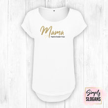 Load image into Gallery viewer, 'Mama Property Of' Long Slub Tee - White