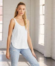Load image into Gallery viewer, 'Mama' Flowy Side Slit Tank - White