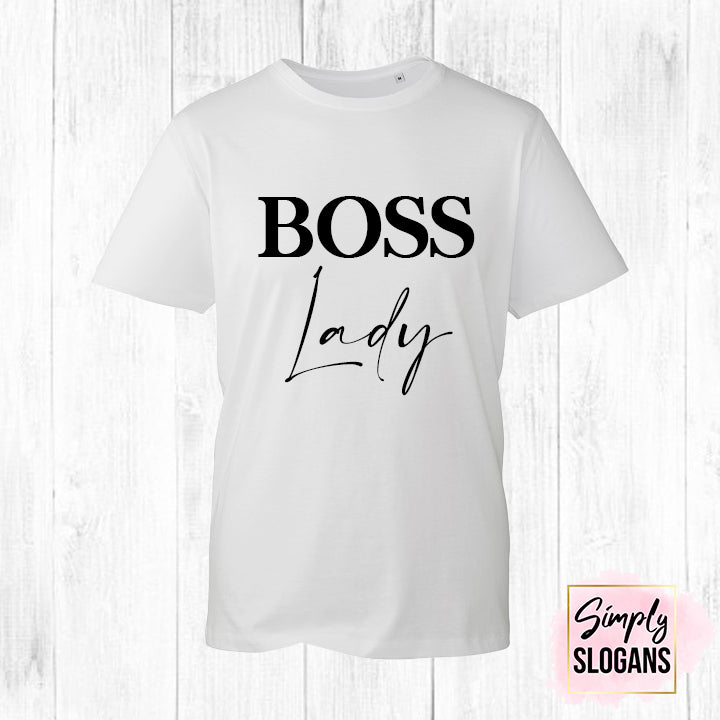 'Boss Lady' T-Shirt (White/Black)
