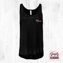 Load image into Gallery viewer, &#39;Mama&#39; Flowy Side Slit Tank - Black
