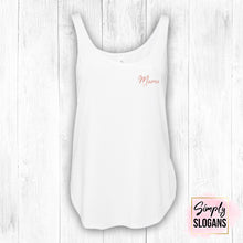 Load image into Gallery viewer, &#39;Mama&#39; Flowy Side Slit Tank - White
