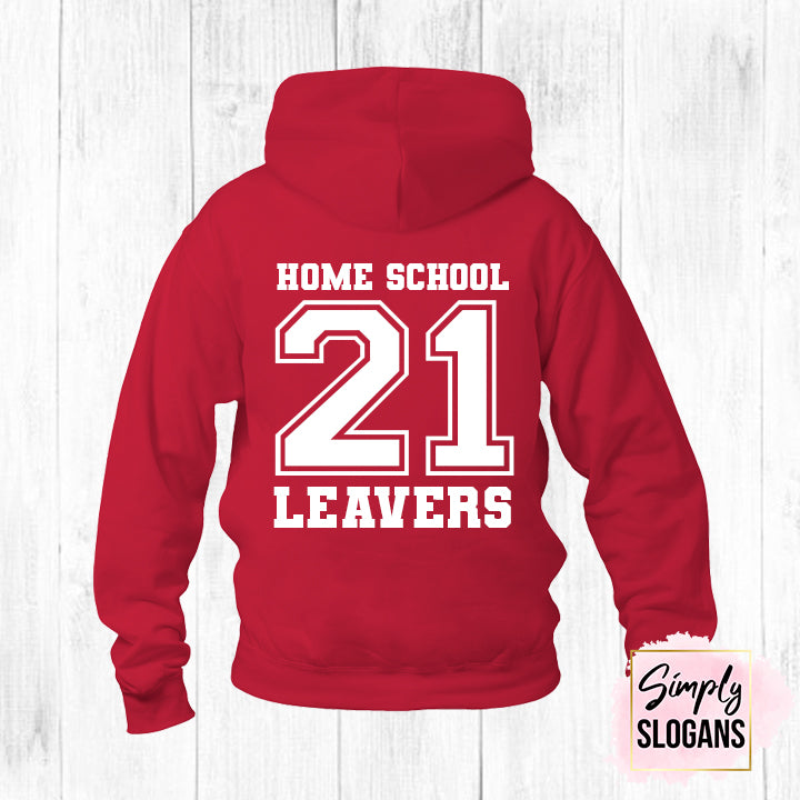 Home School Leavers Hoodie - Red